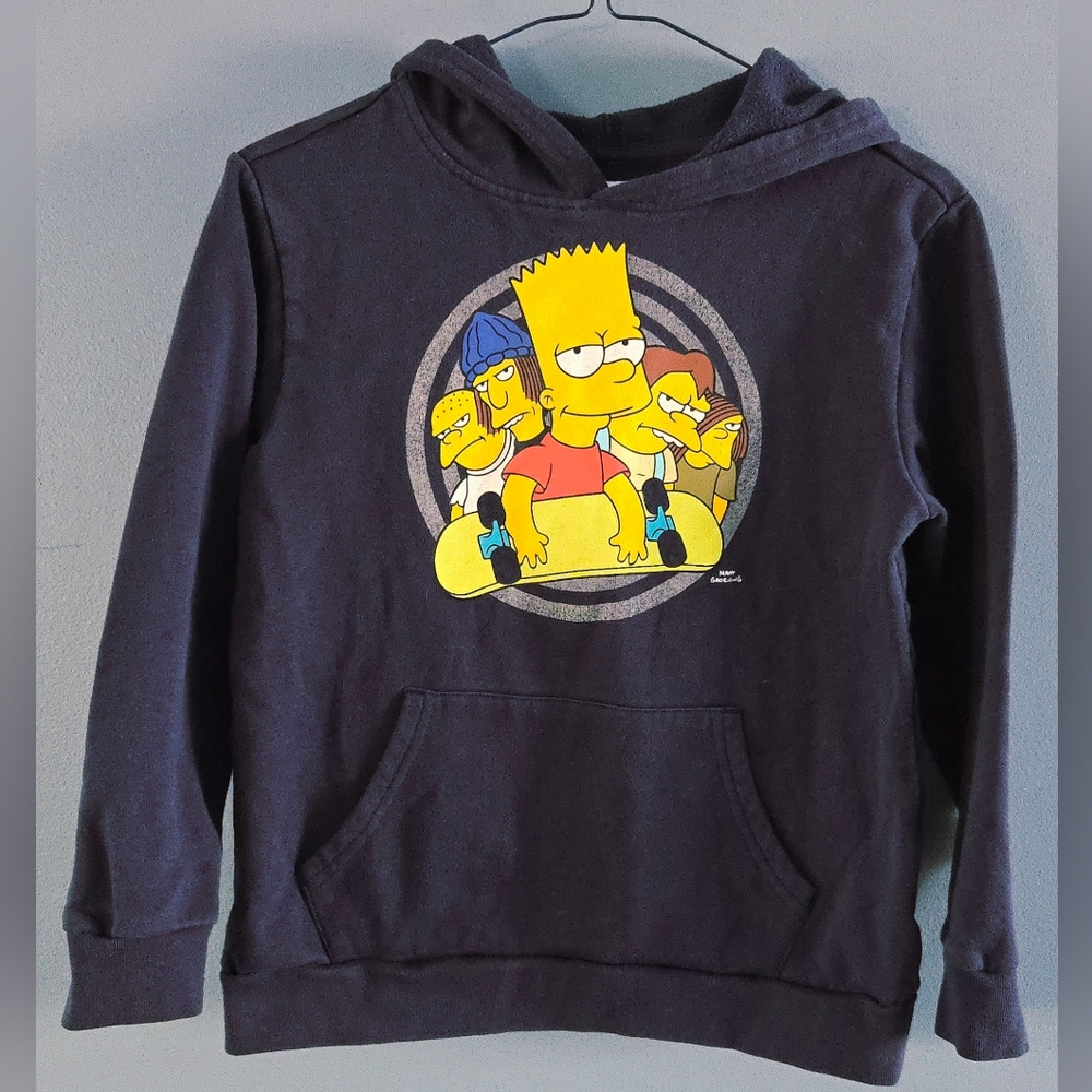*Back To School* Simpsons Navy Blue Hoodie By Old Navy (10-12)